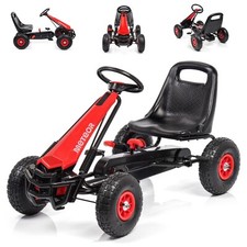 Kinderfahrzeug GOKART Tretauto für Kinder Auto Handbremse mit 4 Rädern bis 30 kg