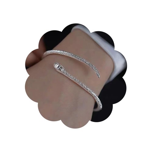 Silbernes schlangenarmband - silbernes,