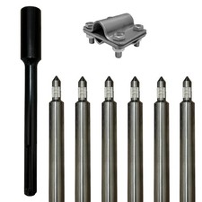 Tiefenerder Erdax SET Niro V4A Ø 20 Inkl. Klemme | 3x1m | 4x1m | 6x1m | SDS-Max