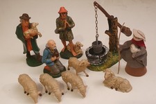 Krippenfiguren Hirte Schafe