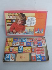altes Spielzeug Kinderspiel Minimarkt Schachteln Kartons für Kaufmannsladen DDR