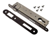 Einsteckschloss mit Rolle 90 / 22 Türschloss Pendeltürschloss Torschloss PZ