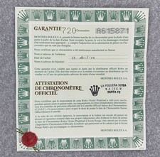 Rolex Zertifikat Yacht - Master Referenz 169622 aus 2003 -- a08994