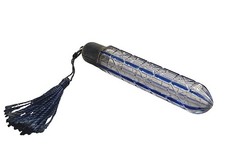 Geschliffener ART DECO Überfangglas Parfum Flacon von 1930 mit Silbermontierung