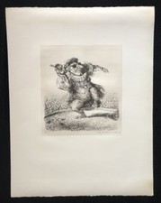 A. Paul Weber, Ein Student, aus dem Nachlass, Lithographie, 1978, Signatur