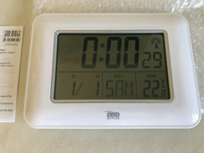Bürouhr Digitaluhr Funkuhr Wanduhr Standuhr weiß OTTOoffice Datum Temperatur OVP