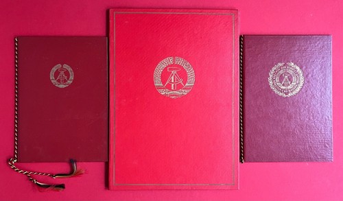 Ddr urkunde mappe konvolut - x,