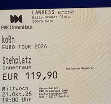 Tickets koRn Köln 21.10.26