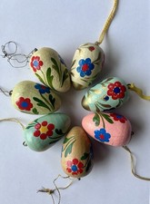 7 Ostereier Holz Handbemalt