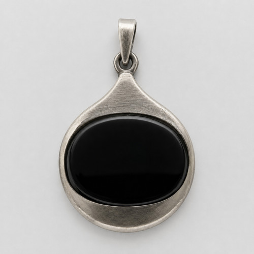 Vintage onyx anhänger 925 - anhänger,