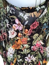 sissy-boy blusentop M schwarz floral lumen print krepp boho  blogger business