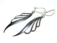 Designer Ohrringe 925 Sterling Silber Modernist Vintage Retro Design silver