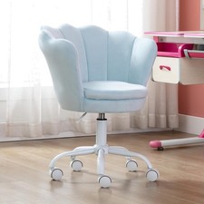 Kinder Drehstuhl Blau Samt