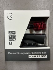 Fahrradbeleuchtung Lighting Set black Tour 25 Fahrrad Lampen NEU OVP LED USB