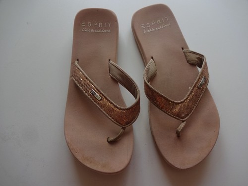 Hellbraune damen flip flops - damen, "