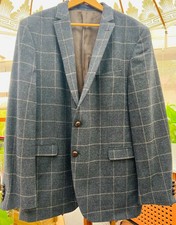 TOP ** Designer Jackett Sakko CHARLES ROBERTSON 58 blau/braun FinestEnglishStyle