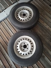 Anhänger 2x Reifen auf Felgen Kompletträder 185 R14C