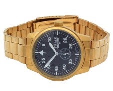 Trias Militäruhr Automatikuhr Fliegeruhr Edelstahluhrband Faltschließe Herrenuhr