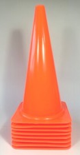 8 x Markierkegel 38 cm (orange), Pylonen, Kegel, Hütchen