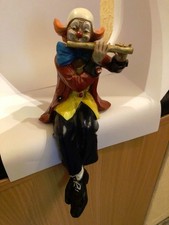 Haushaltsauflösung: Clown Figur Vivian ( Höhe: ca. 12 cm ) Kantensitzer