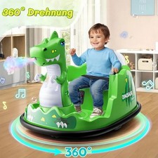 12V Kinder Autoscooter mit Fernbedienung, Elektro Bumper mit Musik & Nebelspray