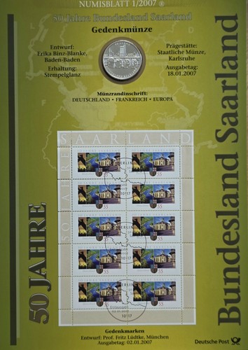 Numisblatt 2007 50 jahre - -50,