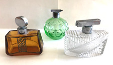 Flakon Parfum antik alt drei Stück Glas  1,5 kg schwer Parfumflakon Flakons