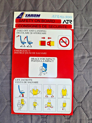 Safety card tarom atr - safety,