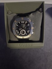 GUESS Herrenuhr Edelstahl Silber Schwarz