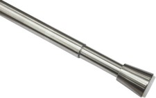 GARDINIA Spannstange Ausziehbar Gardinenstange Ø 23/26 mm 90 - 140 Edelstahl *