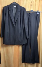 Merrytime Hosenanzug Schwarz Mit Glitzernden Nadelstreifen, Gr 44