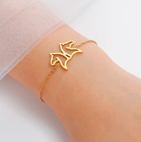 Edelstahl armband pferde - armband,