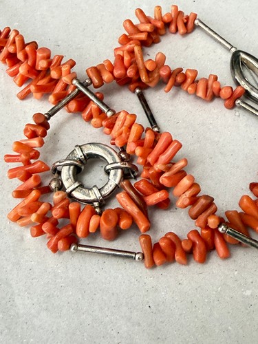 Vintage korallenkette kette - vintage,