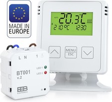 ELEKTROBOCK BT731 Funk-Raumthermostat mit Empfänger - Standfuß - Reichweite 35m