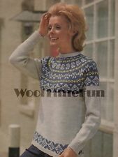 Strickmuster Damen klassischer Fair Isle/Ski Pullover Pulli