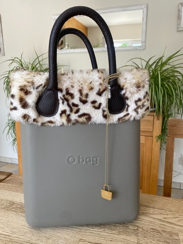 Bag grau mit kunstpelz - grau,