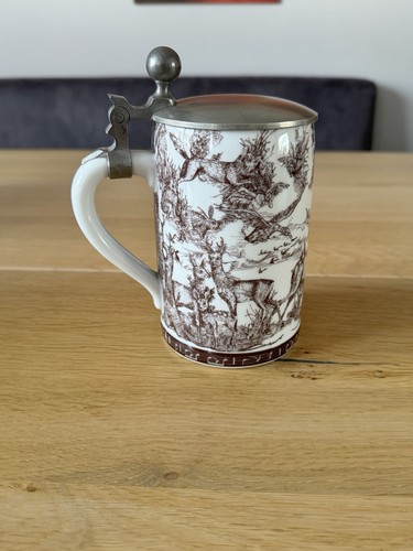 Bierkrug porzellan jagdmotive - bierkrug,