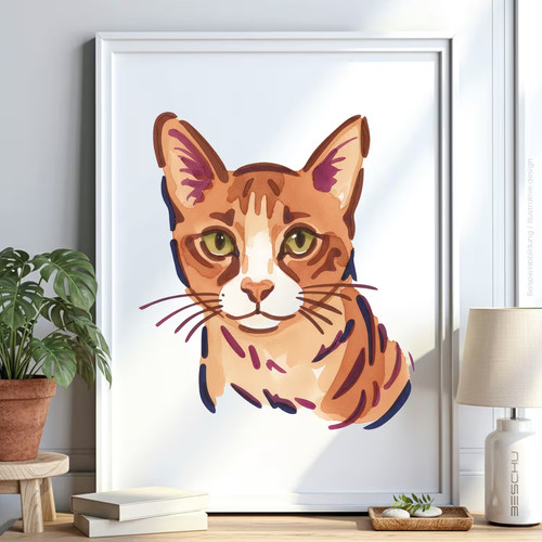 Katzen tiere v43 schablone - katzen,