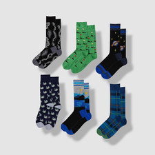 Hot Sox Men's 6 Pair Pack Blue