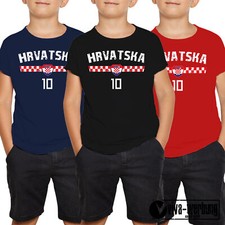 Hrvatska WM Kinder T-Shirt Trikot Shirt mit Wunschname + Zahl Kroatien Geschenk