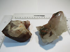 S116 Zwei große Eisenkiesel Bergkristall Spitzen Krauskopf Siegerland 1957 rar