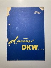 1952 Darum DKW ... Prospekt Werbung mit RT 125 / 200 / 250  Motorrad Oldtimer