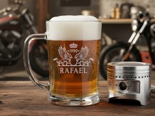 Bierkrug mit Name graviert