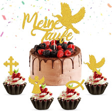 Glitzernder Torten Topper für