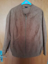 Herren Blouson, Wildlederimitat, leichte Jacke,  hellbraun, Gr. L, wie neu