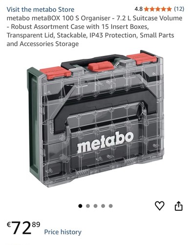 Metabo metabox 100 organiser - metabox, s