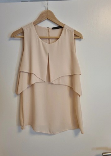 Zara bluse nude beige top - bluse,