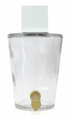 Glasflasche Getränkespender Abfüllflasche 500 ml mit Zapfhahn f. Spirituosen ...