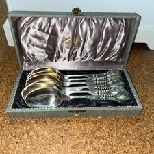 6 x Evald Nielsen Silber Löffel Nr. 03