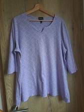 Ulla Popken Shirt flieder weiß, Gr. 50/52 